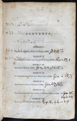 Item 281609. TWELVE SERMONS DELIVERED IN THE NEW TEMPLE OF THE ISRAELITES AT HAMBURGH. TRANSLATED FROM THE GERMAN BY ANNA MARIA GOLDSMID. FIRST AMERICAN EDITION.