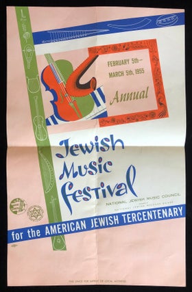 Item 54763. JEWISH MUSIC FESTIVAL FOR THE AMERICAN JEWISH TERCENTENARY….FEBRUARY 5TH-MARCH 5TH 1955 ANNUAL