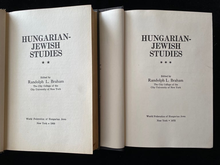 Item 243424. HUNGARIAN-JEWISH STUDIES VOL. 2 AND 3 [OF 3, LACKING VOL I]