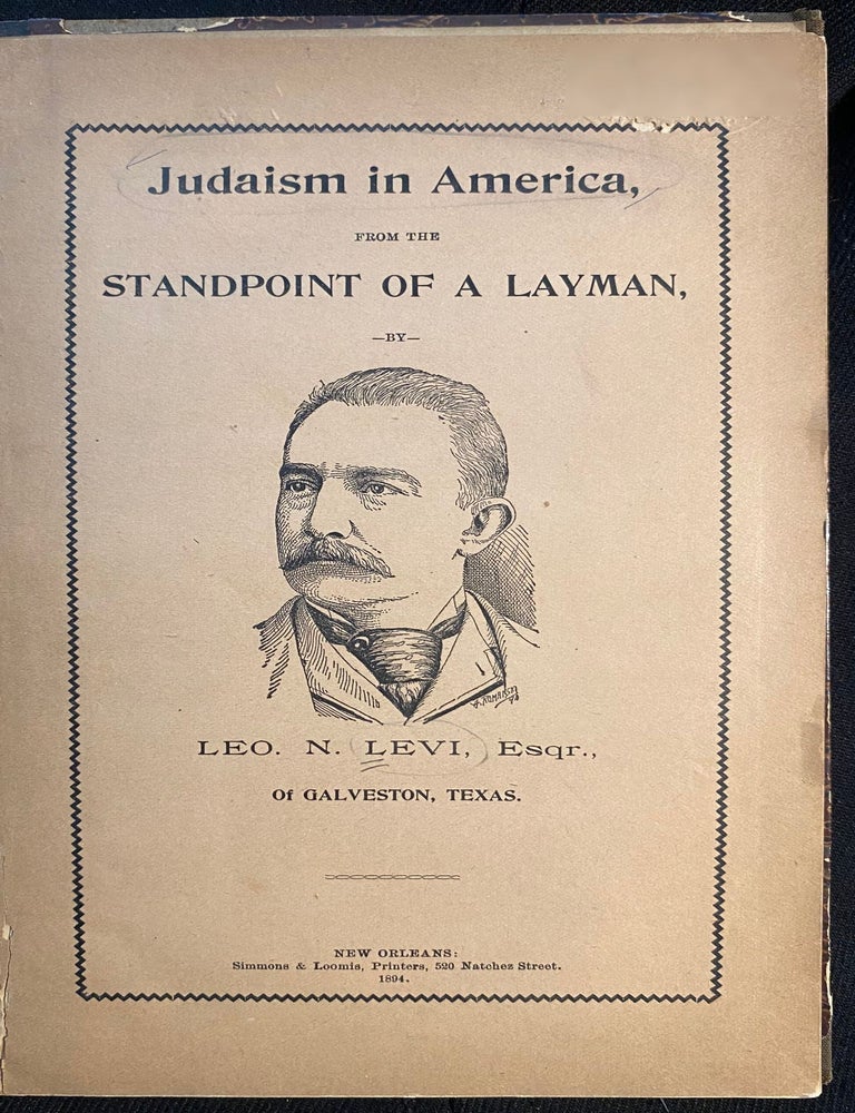 Item 265383. JUDAISM IN AMERICA, FROM THE STANDPOINT OF A LAYMAN