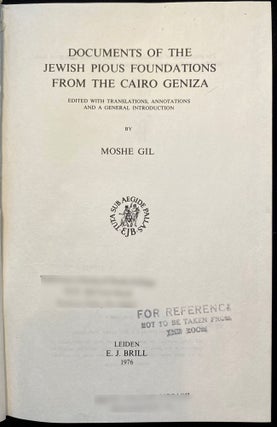 Item 265512. DOCUMENTS OF THE JEWISH PIOUS FOUNDATIONS FROM THE CAIRO GENIZA.