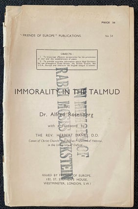 Item 265819. IMMORALITY IN THE TALMUD