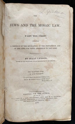 Item 266820. THE JEWS AND THE MOSAIC LAW