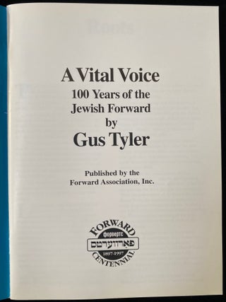 Item 277884. A VITAL VOICE: 100 YEARS OF THE JEWISH FORWARD