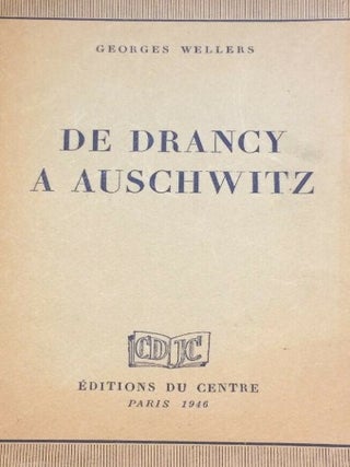 Item 278542. DE DRANCY À AUSCHWITZ