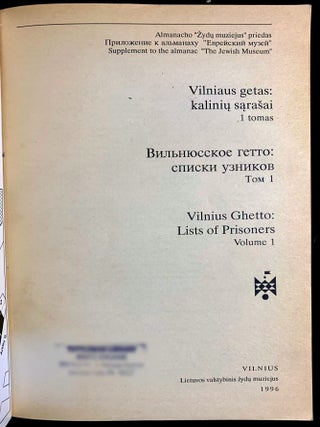 Item 278973. VILNIAUS GETAS: KALINIU SARASAI [VOL 1 AND 2] [COMPLETE]