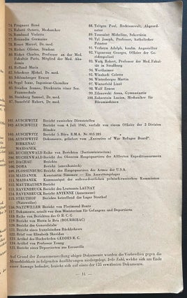 Item 280230. KONZENTRATIONS-LAGER: TATSACHENBERICHT ÜBER DIE AN DER MENSCHEIT BEGANGENEN VERBRECHEN: DOKUMENT F 321 FÜR DEN INTERNATIONALEN MILITÄRGERICHTSHOF IN NÜRNBERG