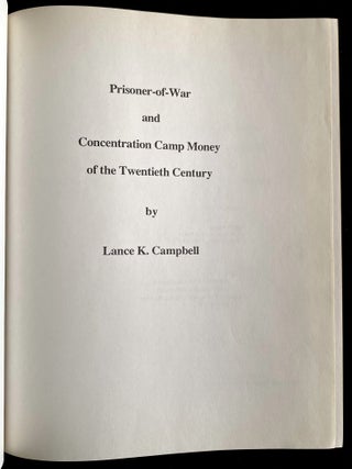 Item 280617. PRISONER-OF-WAR AND CONCENTRATION CAMP MONEY OF THE TWENTIETH CENTURY