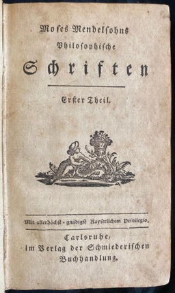 Item 280826. PHILOSOPHISCHE SCHRIFTEN. COMPLETE IN 2 VOLUMES, BOUND TOGETHER AS ISSUED.