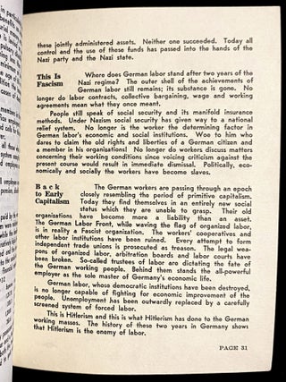 Item 281197. LABOR UNDER HITLER
