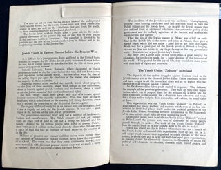 Item 281202. JEWISH YOUTH UNDER THE NAZI IRON HEEL: GRIM SUFFERING AND HEROIC STRUGGLE