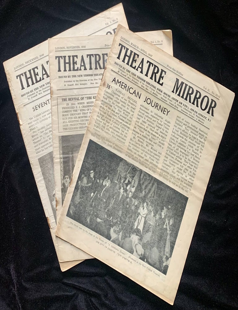 Item 281288. THEATER MIRROR. TEATER SHPIGL. VOL II, NRS 8, 9, & VOL III, NR 12/13 [NOVEMBER 1946, DECEMBER 1946, MARCH-APRIL 1947] [THREE ISSUES]