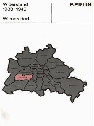 Item 281322. WIDERSTAND IN WILMERSDORF. [COVER TITLE]. WIDERSTAND 1933-1945: WILMERSDORF.SCHRIFTENREIHE &Uuml;BER DEN WIDERSTAND IN BERLIN VON 1933 BIS 1945. HEFT 7