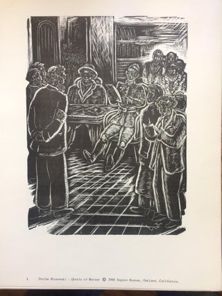 Item 281650. GHETTO OF WARSAW; 16 WOODCUTS [ANTI-NAZI ACTIVIST RABBI JOACHIM PRINZ&rsquo;S COPY WITH HIS STAMP]