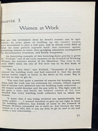 Item 281654. WOMEN IN ISRAEL [ASSOCIATION COPY INSCRIBED BY THE AUTHOR TO FOUNDING KNESSET MEMBER ADA MAIMON FISHMAN]