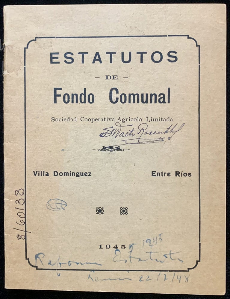 Item 281663. ESTATUTOS DE FONDO COMUNAL SOCIEDAD COOPERATIVA AGRICOLA LIMITADA