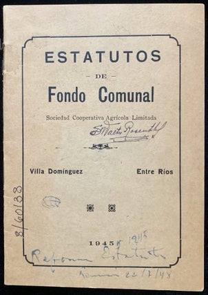 Item 281663. ESTATUTOS DE FONDO COMUNAL SOCIEDAD COOPERATIVA AGRICOLA LIMITADA