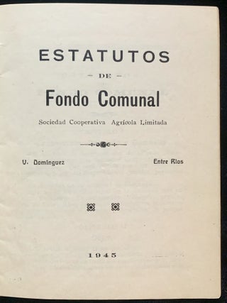 Item 281663. ESTATUTOS DE FONDO COMUNAL SOCIEDAD COOPERATIVA AGRICOLA LIMITADA