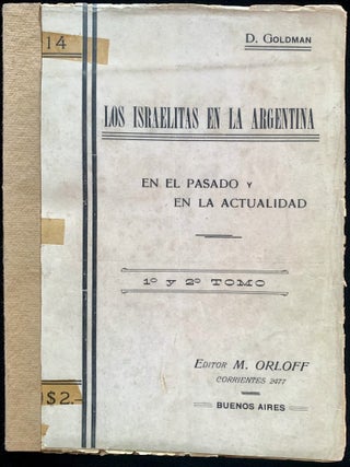 Item 281669. DI YUDEN IN ARGENTINE: IN DER FERGANGENHAYT UN IN DER GEGENVART IN VORT UN IN BILD ISRAELITAS EN LA ARGENTINA: EN EL PASADO Y EN LA ACTUALIDAD