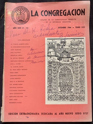 LA CONGREGACI&Oacute;N: &Oacute;RGANO DE LA CONGREGACI&Oacute;N ISRAELITA DE LA REP&Uacute;BLICA ARGENTINA. (SETIEMBRE...