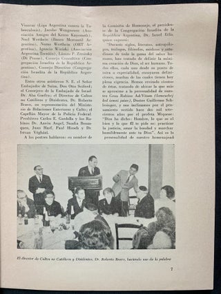Item 281675. LA CONGREGACI&Oacute;N: &Oacute;RGANO DE LA CONGREGACI&Oacute;N ISRAELITA DE LA REP&Uacute;BLICA ARGENTINA. (SETIEMBRE 1966) [INSCRIBED BY CONTRIBUTOR] [ONE ISSUE]