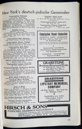 Item 281683. AUFBAU ALMANAC: THE IMMIGRANT’S HANDBOOK. 1941/5701