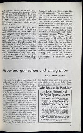Item 281683. AUFBAU ALMANAC: THE IMMIGRANT’S HANDBOOK. 1941/5701