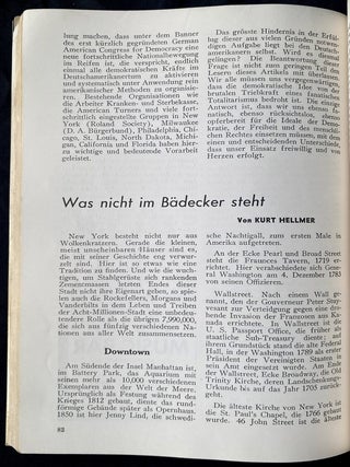 Item 281683. AUFBAU ALMANAC: THE IMMIGRANT&rsquo;S HANDBOOK. 1941/5701