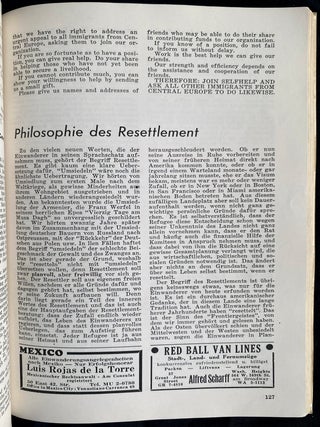 Item 281683. AUFBAU ALMANAC: THE IMMIGRANT&rsquo;S HANDBOOK. 1941/5701