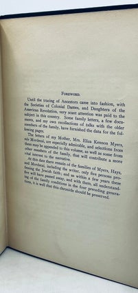 Item 281687. RECORDS OF THE MYERS, HAYS, AND MORDECAI FAMILIES FROM 1707 TO 1913