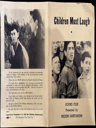 Item 281701. [LARGE ARCHIVE: 1937-1939 INTERNATIONAL DISTRIBUTION OF THE POLISH-YIDDISH FILM, &ldquo;MIR KUMEN ON,&rdquo; BY ALEKSANDER FORD, ON THE CHILDREN OF THE BUND&rsquo;S MEDEM SANITORIUM IN POLAND]