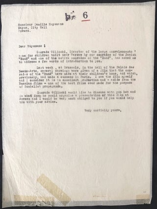 Item 281701. [LARGE ARCHIVE: 1937-1939 INTERNATIONAL DISTRIBUTION OF THE POLISH-YIDDISH FILM, &ldquo;MIR KUMEN ON,&rdquo; BY ALEKSANDER FORD, ON THE CHILDREN OF THE BUND&rsquo;S MEDEM SANITORIUM IN POLAND]