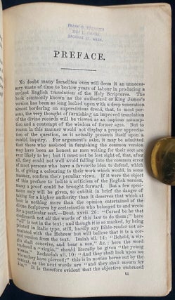 Item 281734. THE TWENTY-FOUR BOOKS OF THE HOLY SCRIPTURES, CAREFULLY TRANSLATED ACCORDING TO THE MASSORETIC TEXT, AFTER THE BEST JEWISH AUTHORITIES. TORAH, NEVI'IM VE-KHETUVIM.