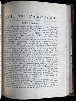Item 281736. THE NEW ERA: A MONTHLY PERIODICAL, DEVOTED TO THE INTERESTS OF RELIGION AND HUMANITY AND TO THE DIFFUSION OF KNOWLEDGE ON JUDAISM AND JEWISH LITERATURE. VOL III: NRS 7 (July 1873), 9 (Sept 1873), 10 (Oct 1873), 11 (Nov 1873), & 12 (Dec 1873) VOL VI: NRS 1 (JAN 1876) & 2 (FEB 1876). [7 ISSUES FROM 2 VOLUMES]