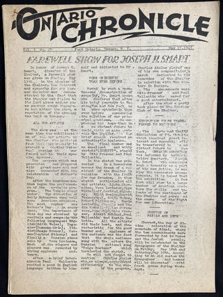 Item 281758. ONTARIO CHRONICLE. VOL I, NR 27. MAY 17, 1945