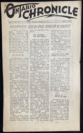 Item 281758. ONTARIO CHRONICLE. VOL I, NR 27. MAY 17, 1945