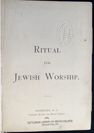 Item 281810. RITUAL OF JEWISH WORSHIP