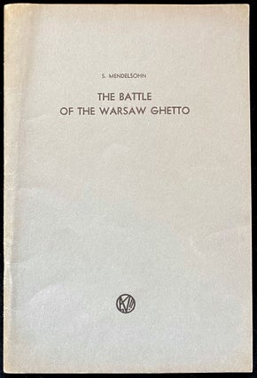 Item 26. THE BATTLE OF THE WARSAW GHETTO.